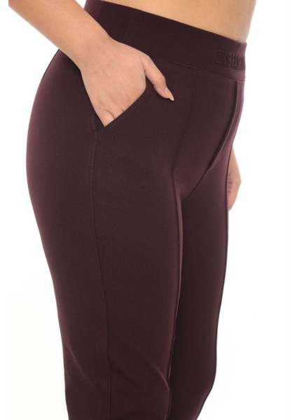 Büyük Beden Mom Yüksek Bel Boru Paça Detaylı Örme Kadın Pantolon fiyatları