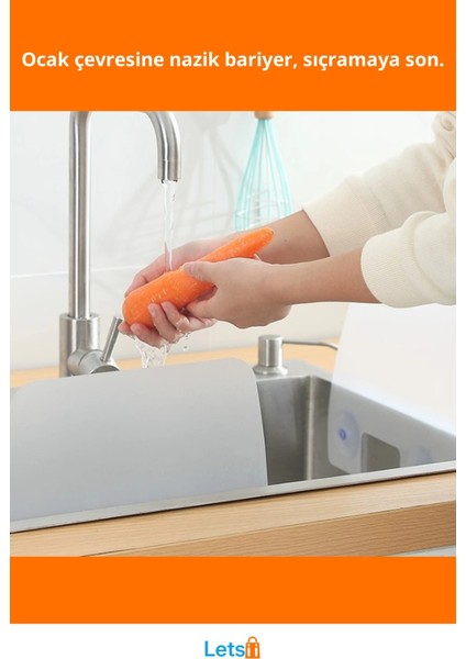 Vantuzlu Lavabo ve Ocak Sıçrama Önleyici Kalkan 28.5X25 cm fiyatları