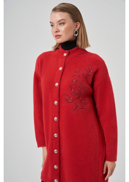 Nakış Işleme Detay Hırka 7007 Kırmızı fiyatları