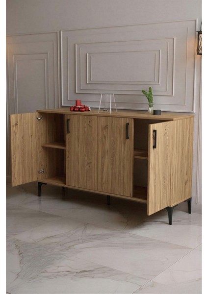 Hans 4 Kapaklı Çok Amaçlı Konsol Tv Sehpası Çam modelleri