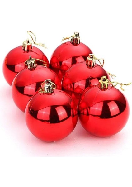 Noel Çam Ağacı Süsü Ev Ofis Dekor 12’li Parlak Kırmızı 3 cm Top Süs Yılbaşı Çam Ağacı Süsleri topu fırsatları