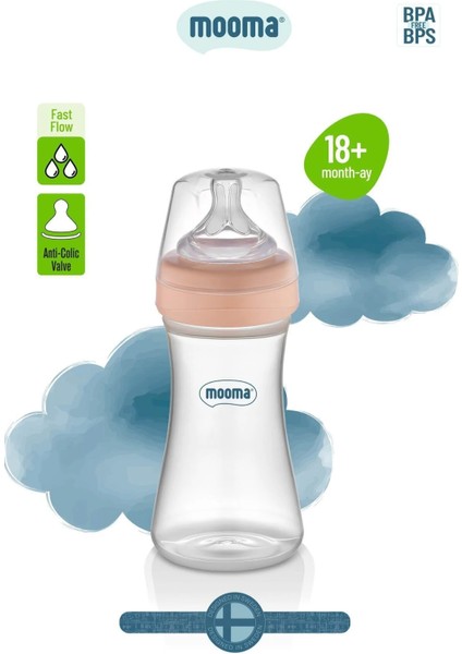 Kindy Antikolik Biberon 18+ Ay (Hızlı Akış)- Gül Kurusu fırsatları