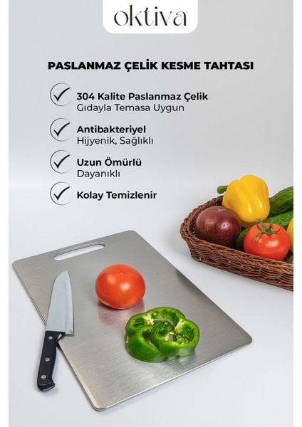 304 Kalite Paslanmaz Çelik Kesme Tahtası Antibakteriyel Kesme ve Doğrama Panosu fiyatları