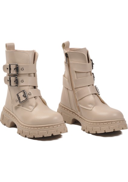 Bej Içi Polarlı Fermuarlı Çocuk Bot Caneda F