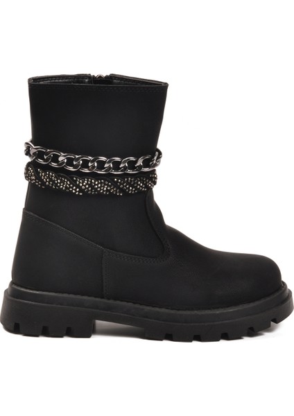 Siyah Fermuarlı Içi Polarlı Çocuk Çizme Duru F fiyatları