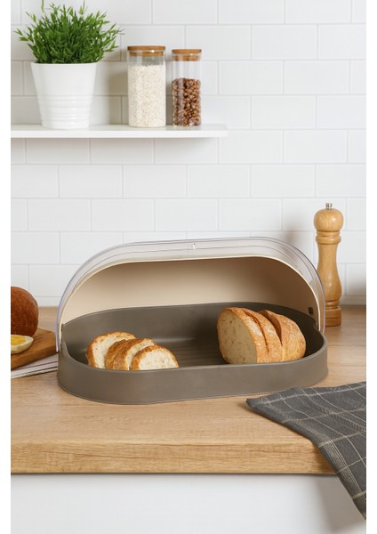 Şeffaf Kapaklı Büyük Boy Ekmek Kutusu – Hijyenik Ekmek Saklama Kabı