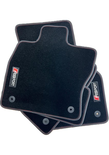Oto Halı Paspas Seti Audi E-Tron Serisi Modelleri Uyumlu Sline Kadife Halı Kaymaz & Şık Tasarım