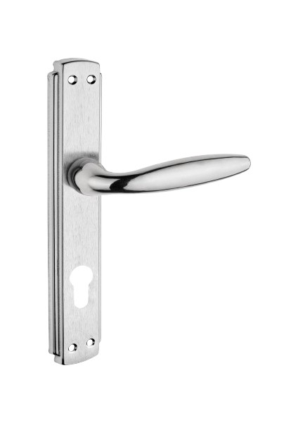 Tombik Kol Aynalı Nikel Saten Yale Kapı Kolu