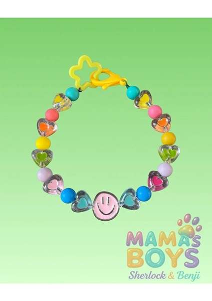 Çok Renkli Kapli Köpek Kolyesi / Tasması