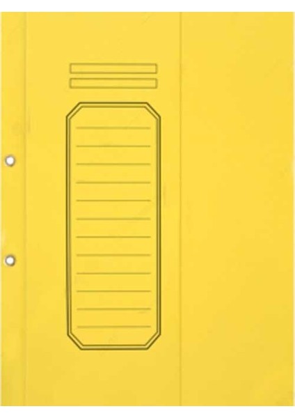 Telli Dosya Karton Yarım Kapak Lüx Sarı 25 Li