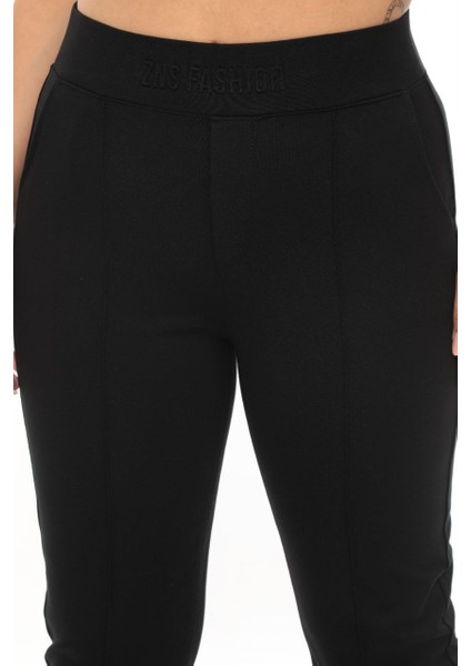 Büyük Beden Mom Yüksek Bel Boru Paça Detaylı Örme Kadın Pantolon fiyatları