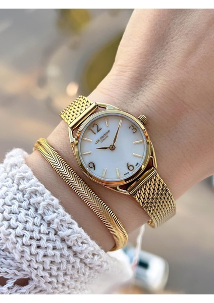 Küçük Kasa Vintage Hasır Kordon 2 Yıl Garantili 3 Atm Kadın Kol Saati+Bileklik 082207.120