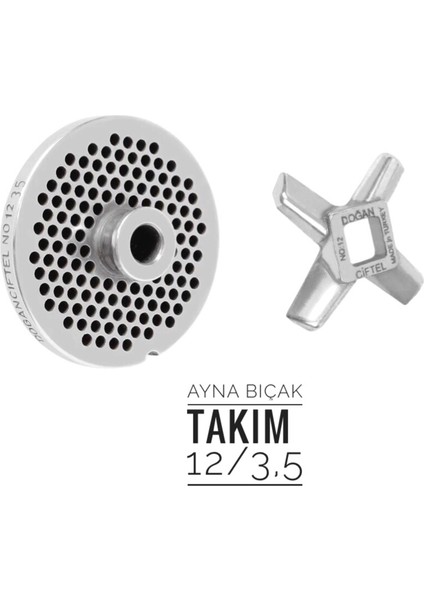 12 No Kıyma Makine Ayna Bıçağı Takım 12/3,5mm