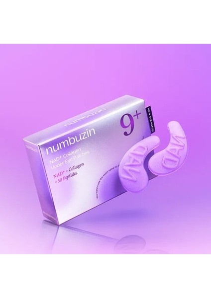 No.9 Nad+ Collagen Gel Eye Patches- Peptid, Kafein ve Niasinamid Içerikli Soğutucu Göz Altı Jel Pedleri 5 Çift