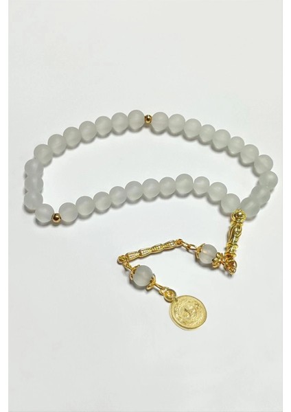 Mat Cam Taş Tesbih 8 mm