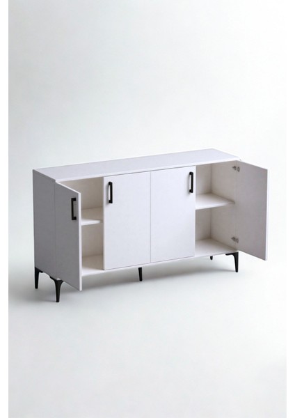 Hans 4 Kapaklı Çok Amaçlı Konsol Tv Sehpası Beyaz indirimleri