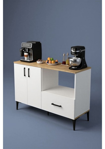 Palvin 2 Kapaklı Tek Çekmeceli Çok Amaçlı Dolap Beyaz Çam