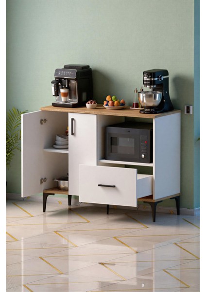 Palvin 2 Kapaklı Tek Çekmeceli Çok Amaçlı Dolap Beyaz Çam fiyatları