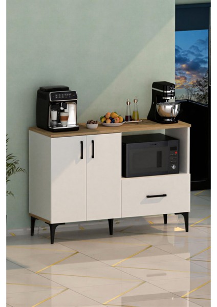 Palvin 2 Kapaklı Tek Çekmeceli Çok Amaçlı Dolap Beyaz Çam indirimleri