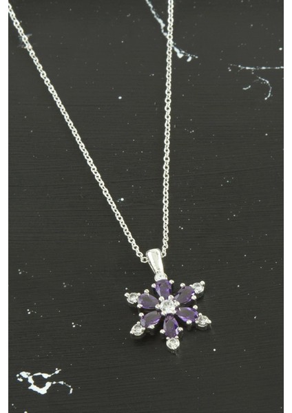 Lotus Zirkon Taşlı Trend Kolye