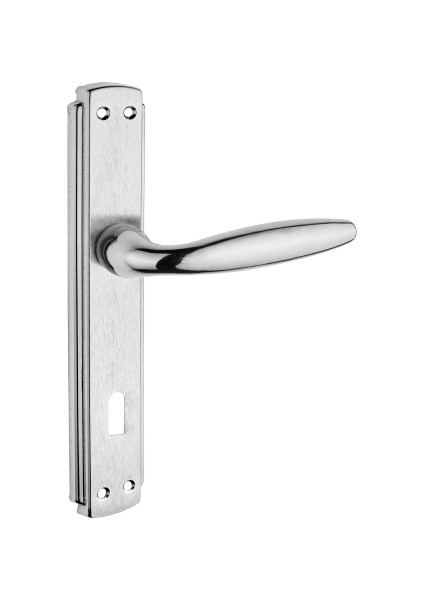 Tombik Kol Aynalı Nikel Saten Oda Kapı Kolu