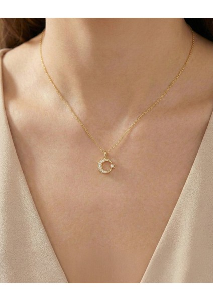 Küçük Ay Yıldız 14 Ayar Altın Kolye fiyatları