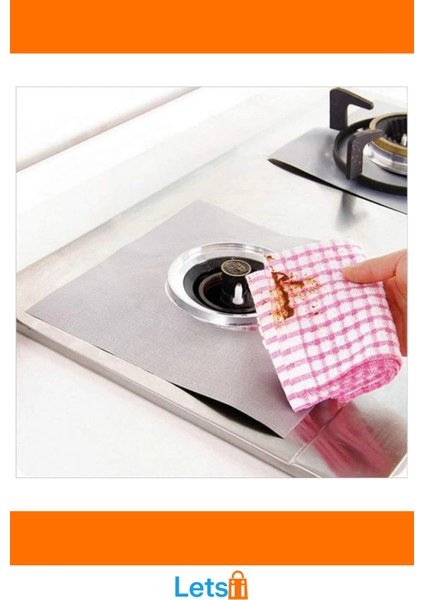 Kullanışlı Alüminyum Ocak Koruyucu Ped Seti 4 Adet fırsatları