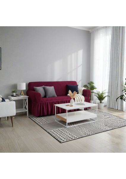 Bürümcük 3+3+1+1 Koltuk, Kanepe, Çekyat Örtüsü, Etekli, Streç, Esnek, Lastikli, Koltuk Kılıfı Takımı 3311 fiyatları