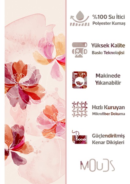 Banyo Perdesi, Gül Baharı Desenli Duş Perdesi, Küvet Perdesi, Halka Hediyeli 175X200CM Bp-50 fiyatları