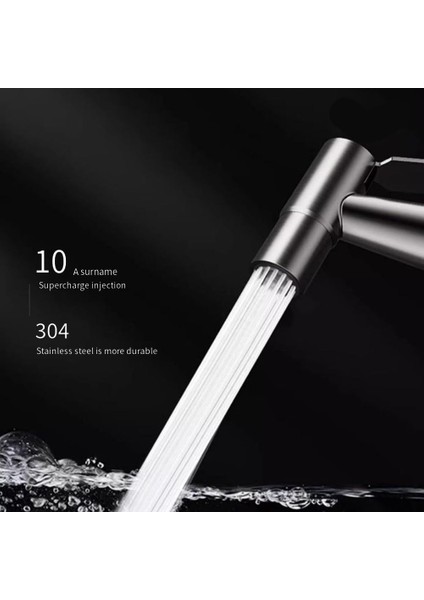 2 Metre Paslanmaz Çelik Banyo Bide Basınçlı Püskürtücü Taharet Musluğu Klozet Hortumu Antrasit - HL0036 fiyatları