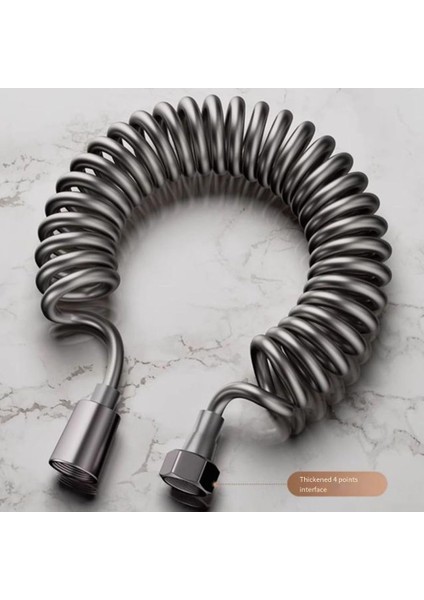 2 Metre Paslanmaz Çelik Banyo Bide Basınçlı Püskürtücü Taharet Musluğu Klozet Hortumu Antrasit - HL0036 fırsatları