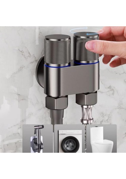 2 Metre Paslanmaz Çelik Banyo Bide Basınçlı Püskürtücü Taharet Musluğu Klozet Hortumu Antrasit - HL0036 indirimleri