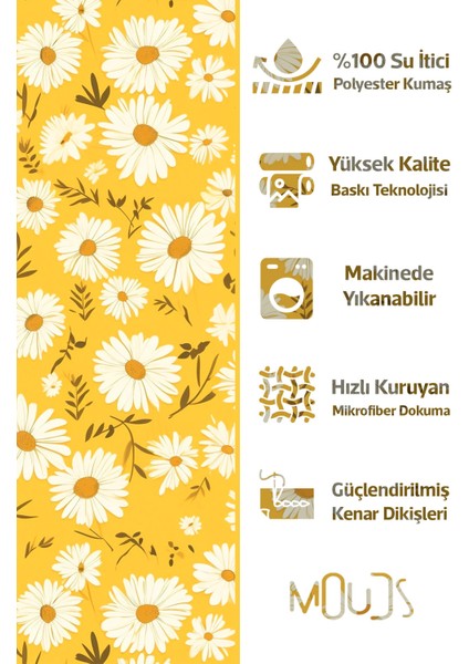 Banyo Perdesi, Papatya Güneşi Desenli Duş Perdesi, Küvet Perdesi, Halka Hediyeli 175X200CM Bp-95 fiyatları