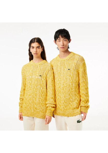 Cotton/mercerized Alpaca Cable Knit Sweater