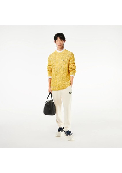 Cotton/mercerized Alpaca Cable Knit Sweater modelleri