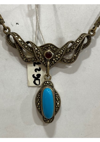 Mavi Taşlı Gümüş Kadın Kolyesi modelleri