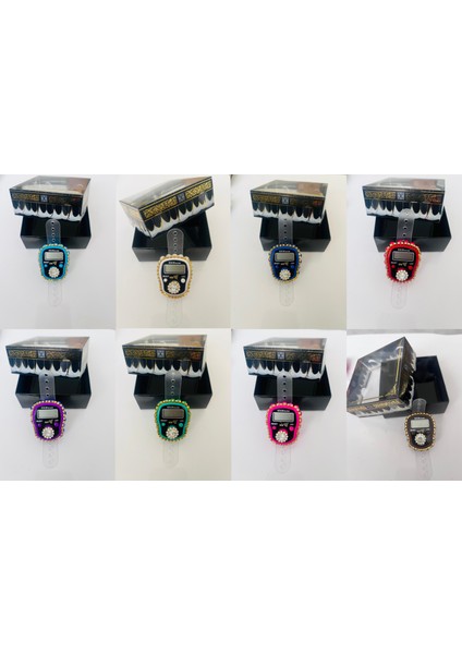 Hediyelik (Mevlid Çeyizlik Hac Umre) Sesli LED Işıklı Kutulu Taşlı Süslü Zikirmatik - 40 Adet