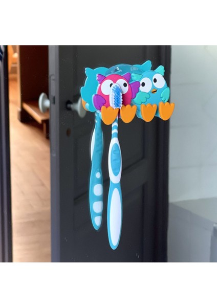 2'li Diş Fırçası Tutucu - Ani Toothi Double - Baykuş