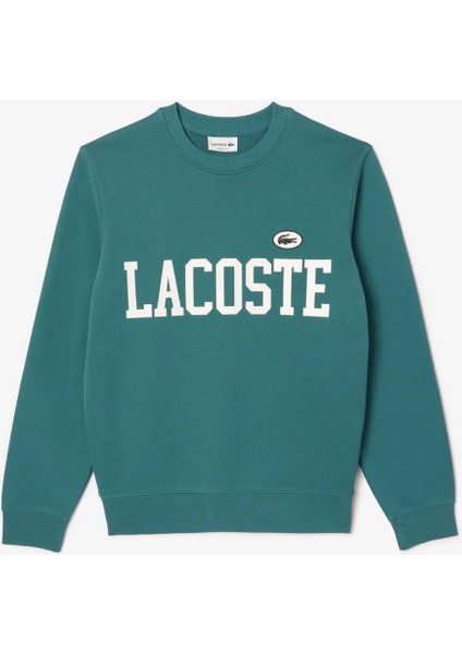 Erkek Classic Fit Bisiklet Yaka Baskılı Mavi Sweatshirt fiyatları