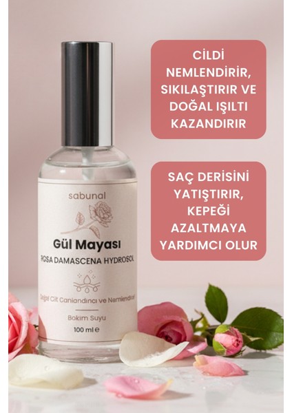 Gül Mayası 100 ml – Aydınlatıcı ve Sıkılaştırıcı Cilt & Saç Toniği Hidrosol