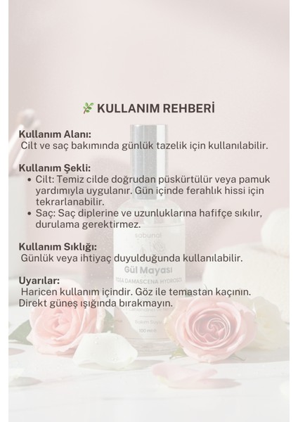 Gül Mayası 100 ml – Aydınlatıcı ve Sıkılaştırıcı Cilt & Saç Toniği Hidrosol fırsatları