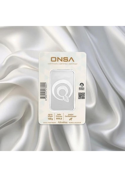 100 gr Onsa Gümüş Külçe fiyatları