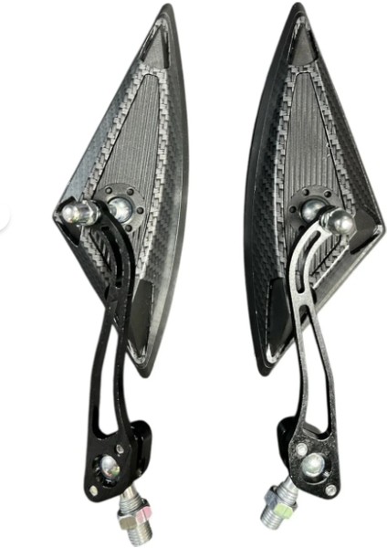 Cihadmotor Yarasa Üçgen Ayna Motosiklet Aynası Karbon (Tüm Motorlara Uyumlu Universal) (8mm ve 10MM) modelleri