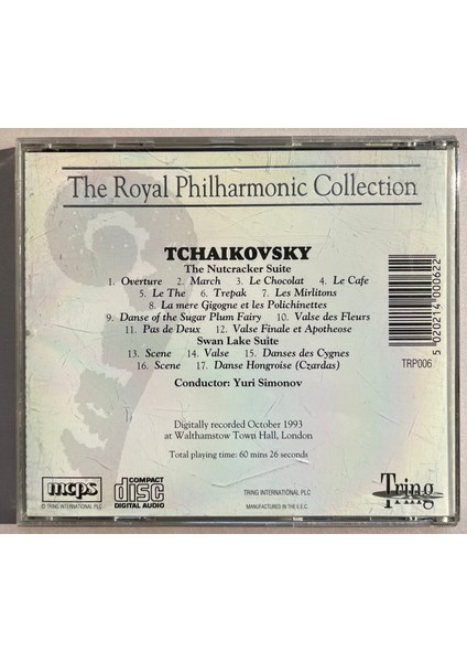Tchaikovsky Royal Philharmonic Orchestra Conducted By Yuri Simonov The Nutcracker Suite & Swan Lake Suite CD (Orijnal Dönem Baskı Cd) fiyatları