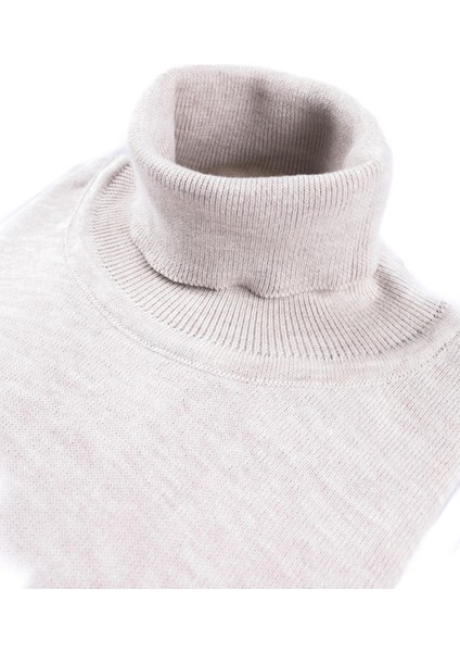 Slim Fit Kesim Modern Erkek Pamuklu Tam Balıkçı Yaka Triko KAZAK-KAV6400W