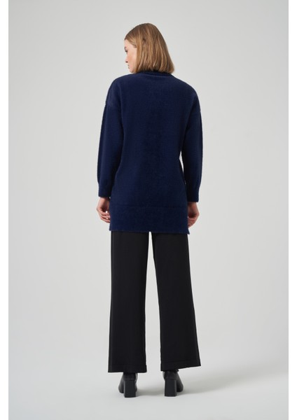 Nakış Detay Angora Kazak 7004 Lacivert modelleri