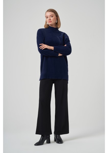 Nakış Detay Angora Kazak 7004 Lacivert fırsatları