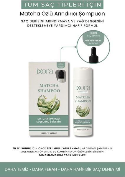 Ixora Dökülme Karşıtı Matchalı Şampuan 200 ml