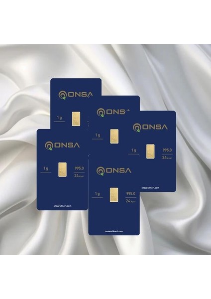 5 Adet 1 gr 24 Ayar Onsa Gram Altın