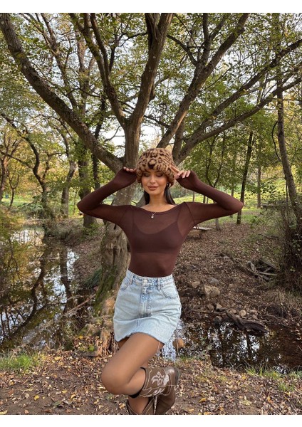 Kayık Yaka Modal Kaşmir Transparan Body modelleri